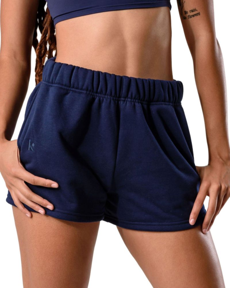 Pantalones cortos Kamo Fitness CozyTec Cotton S Iris Oscuro