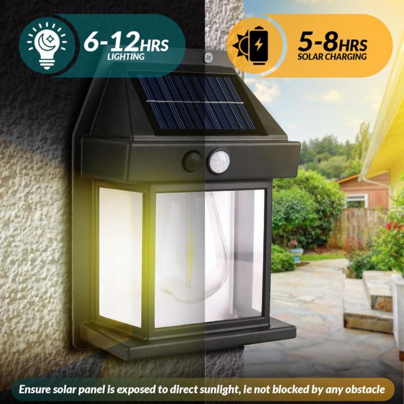 Paquete de 2 luces solares PeakPlus con sensor de movimiento para exteriores