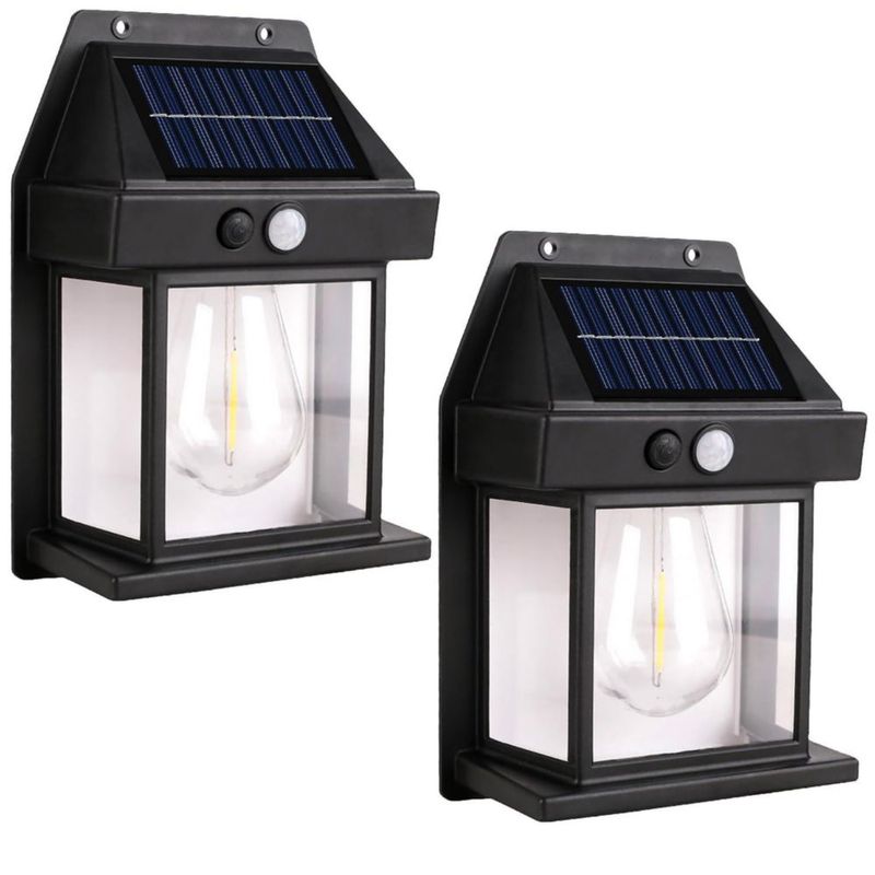 Paquete de 2 luces solares PeakPlus con sensor de movimiento para exteriores