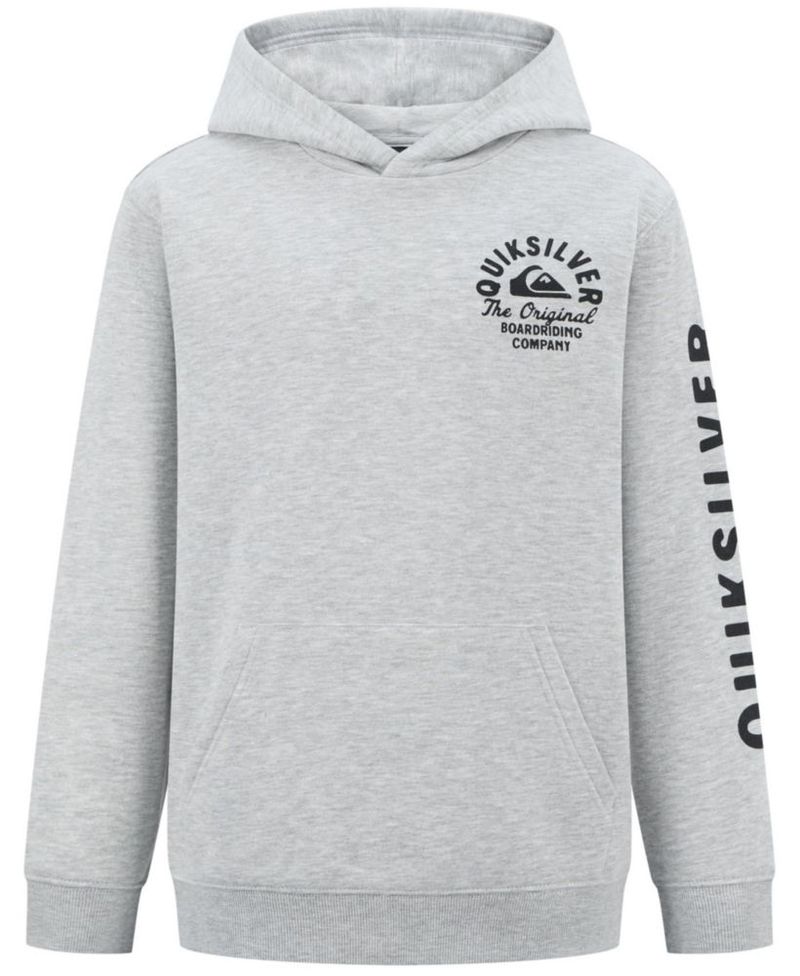 Sudadera con capucha de forro polar Quiksilver talla 8 gris Script
