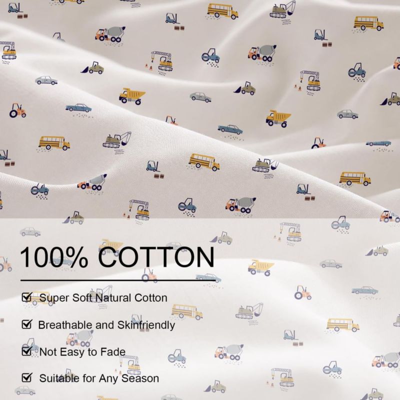 Funda nórdica Ivellow Full 203 cm con estampado de excavadora