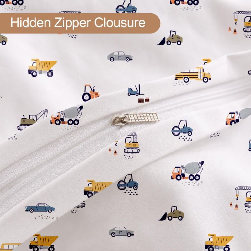Funda nórdica Ivellow Full 203 cm con estampado de excavadora