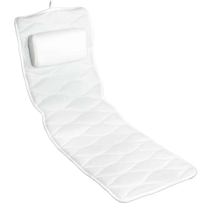 Almohada de baño Monsuri de cuerpo completo para apoyar el cuello y la espalda en la bañera
