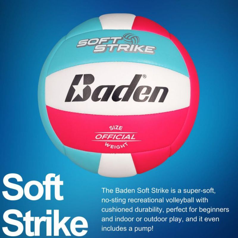 Voleibol Baden Soft Strike Tamaño Oficial Azul/Rosa