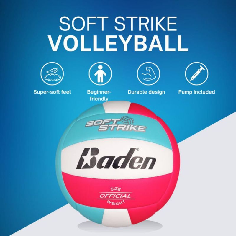 Voleibol Baden Soft Strike Tamaño Oficial Azul/Rosa