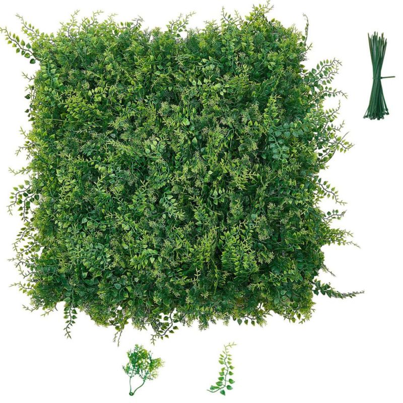 Panel de Cercado VEVOR 51 cm × 51 cm Pack de 12 Fondo de Vegetación