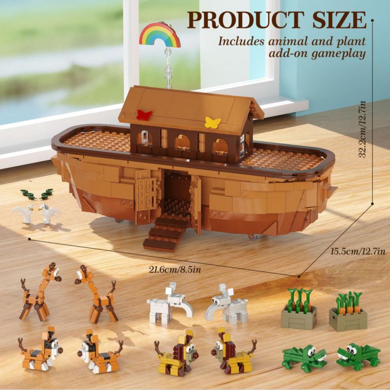 Set de Bloques de Construcción BUILDIFY Arca de Noé - 845 Piezas