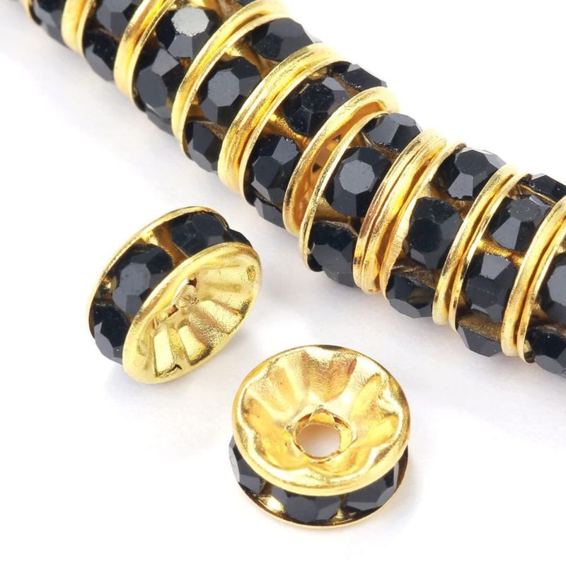 Cuentas Separadoras Weebee 100 uds. de Cristal Rutilado 4‑10 mm