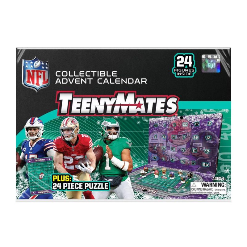 Calendario de Adviento Teenymates 24 Figuras Colores de Equipos NFL