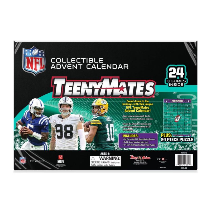 Calendario de Adviento Teenymates 24 Figuras Colores de Equipos NFL