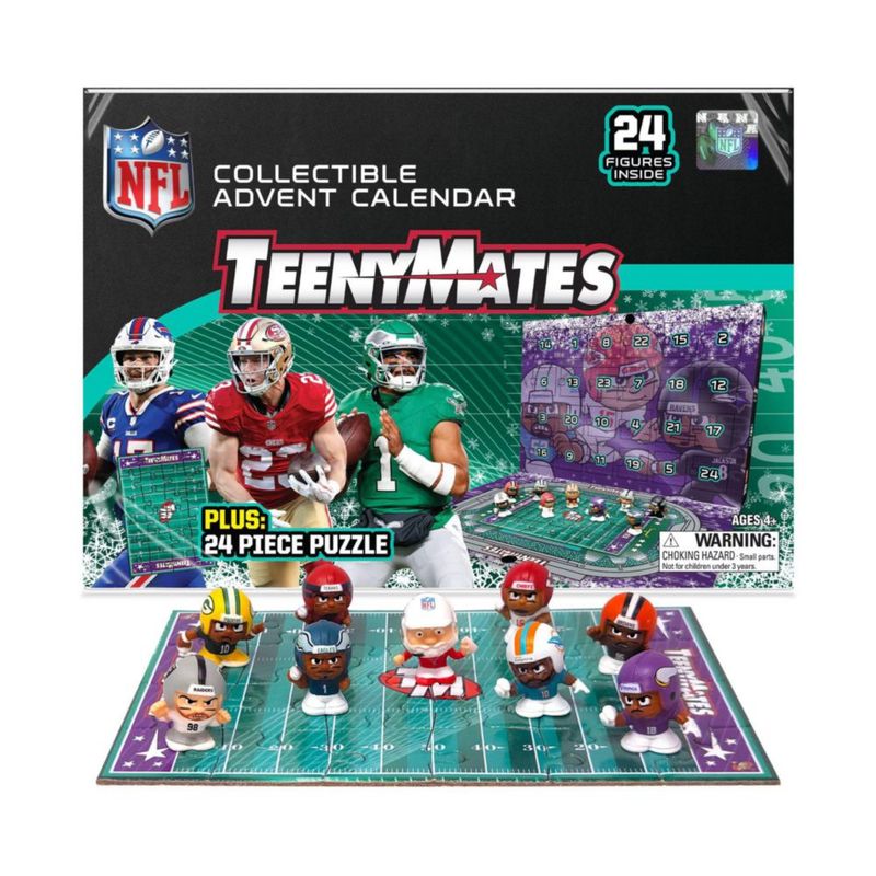 Calendario de Adviento Teenymates 24 Figuras Colores de Equipos NFL