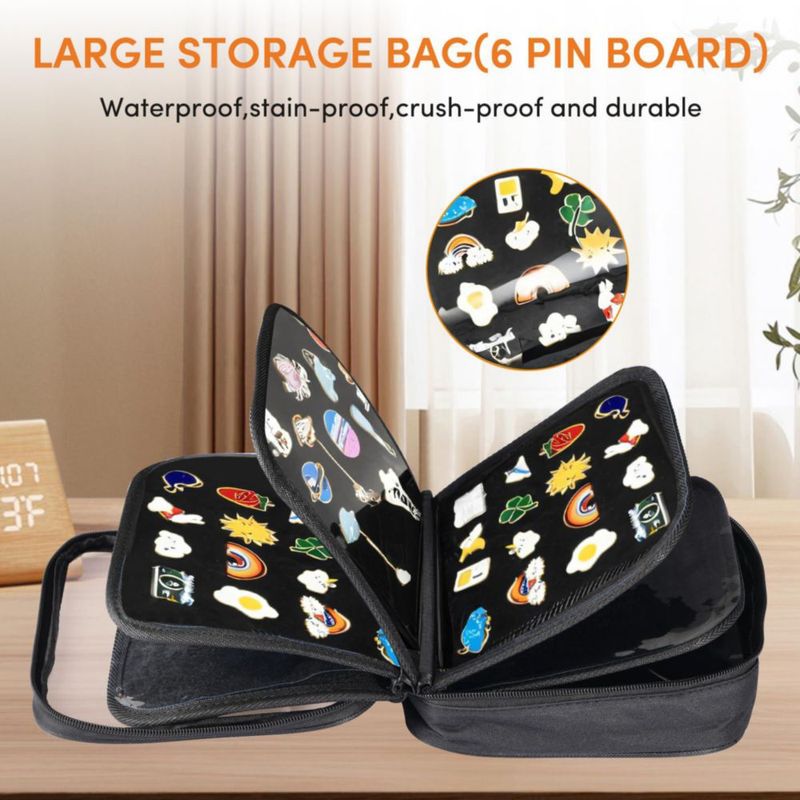 Estuche para pins DAOLONG 23 × 20 × 6 cm – 6 páginas – bolsa de viaje