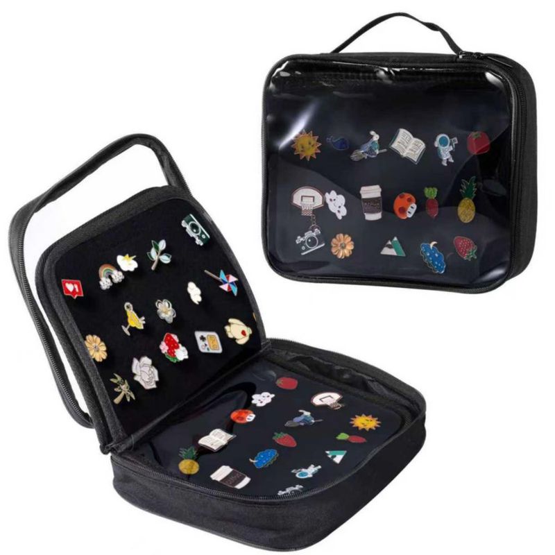 Estuche para pins DAOLONG 23 × 20 × 6 cm – 6 páginas – bolsa de viaje