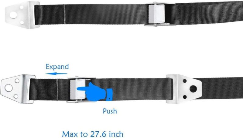 Correas anti‑vuelco de metal BOOTWO – Pack de 2