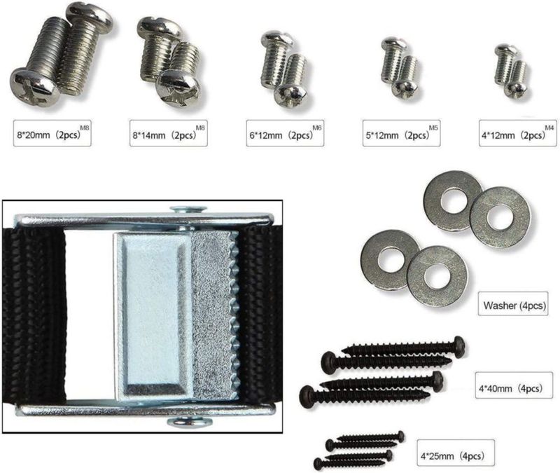 Correas anti‑vuelco de metal BOOTWO – Pack de 2