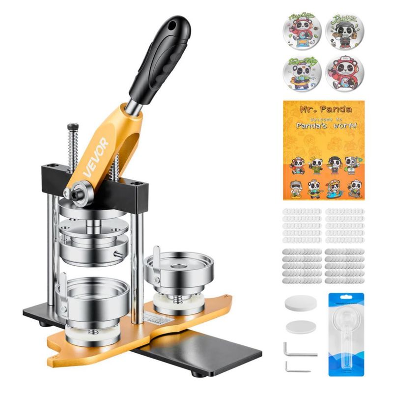 Máquina Fabricadora de Botones VEVOR 58 mm Molde de Acero y 100 Piezas