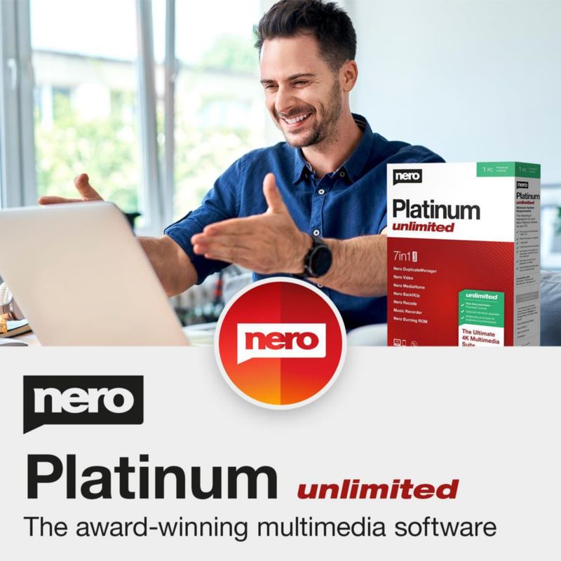 Software Nero Platinum Unlimited para 1 PC con Windows