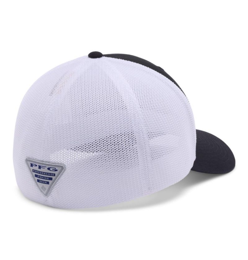 Gorra Columbia PFG Logo Mesh L/XL Negro/Azul Triturado/Marlin