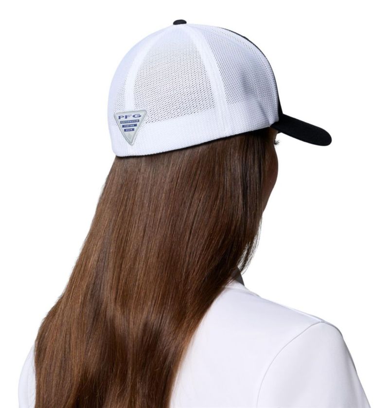 Gorra Columbia PFG Logo Mesh L/XL Negro/Azul Triturado/Marlin