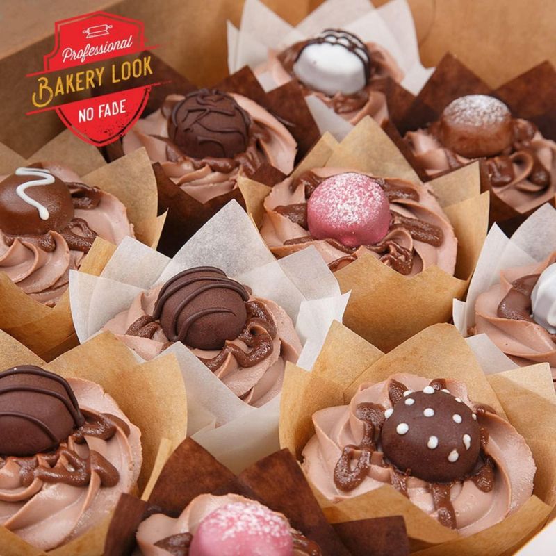 Cápsulas para cupcakes Baker's Signature 200 piezas de papel pergamino