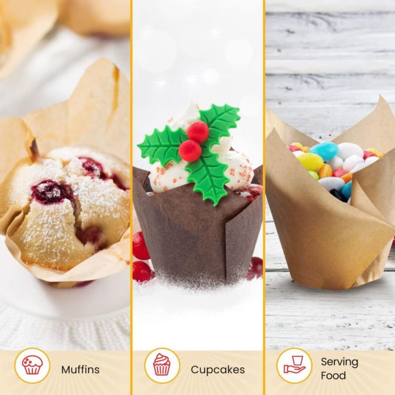Cápsulas para cupcakes Baker's Signature 200 piezas de papel pergamino
