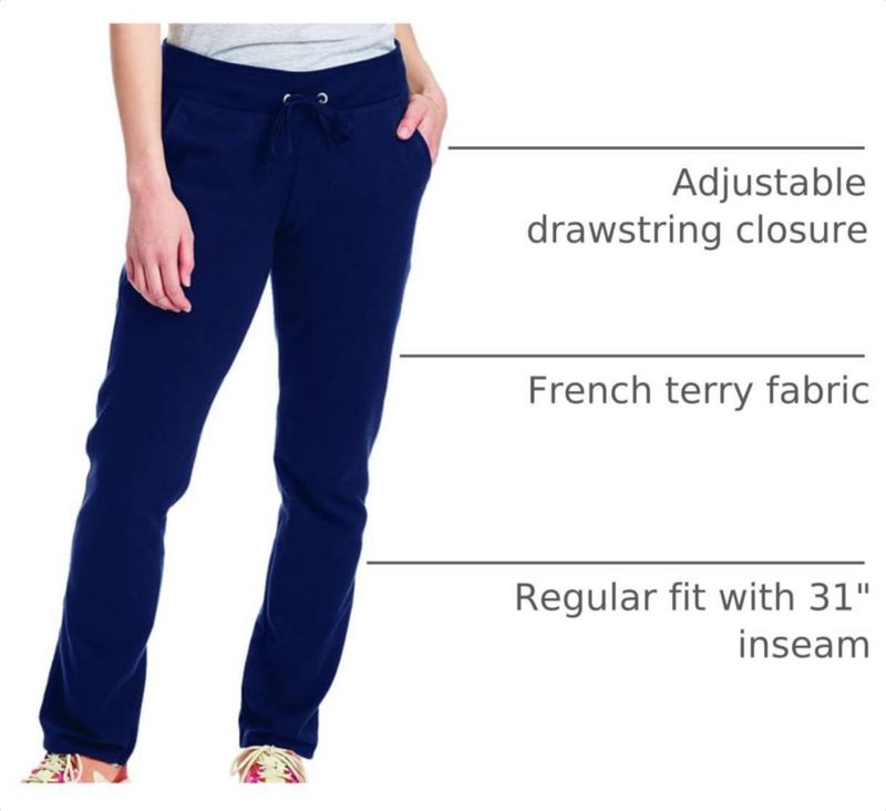PANTALONES Hanes X-Large azul marino de terry francés