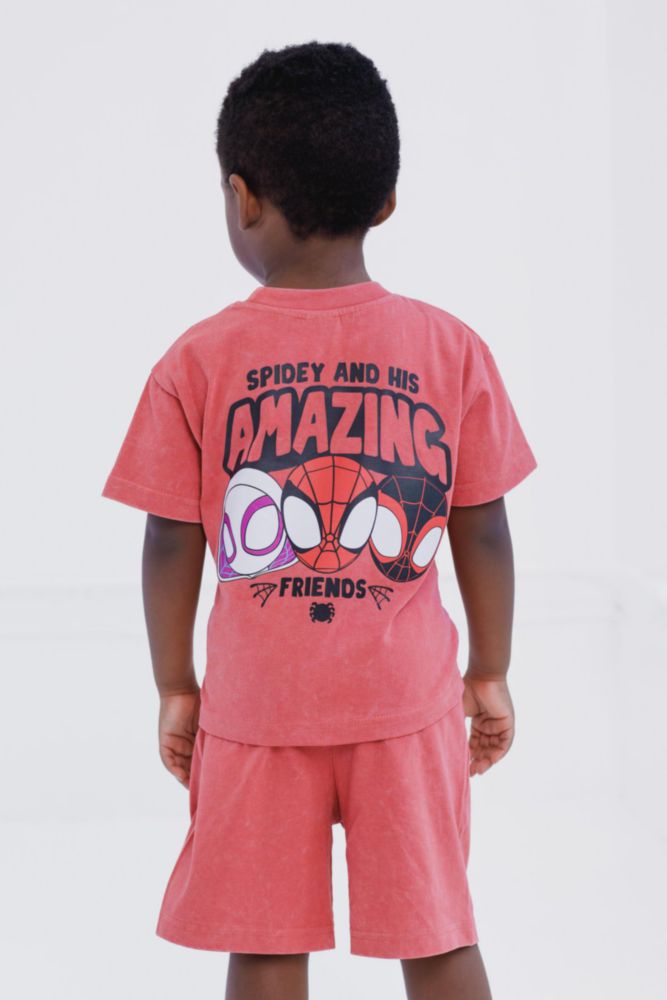 Conjunto Marvel 5T rojo Spidey y sus Amigos para niños pequeños