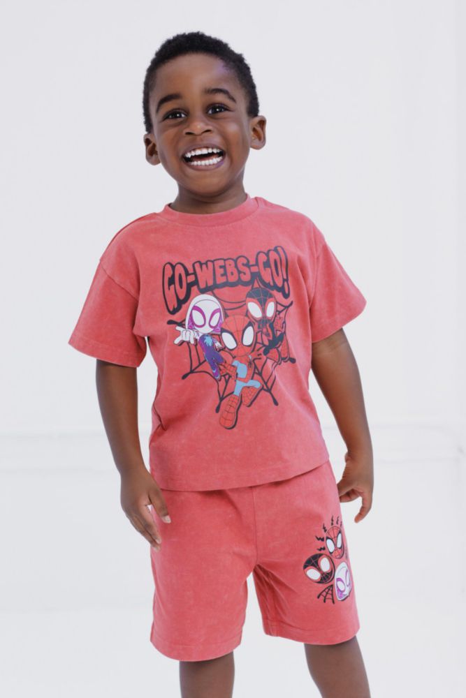 Conjunto Marvel 5T rojo Spidey y sus Amigos para niños pequeños