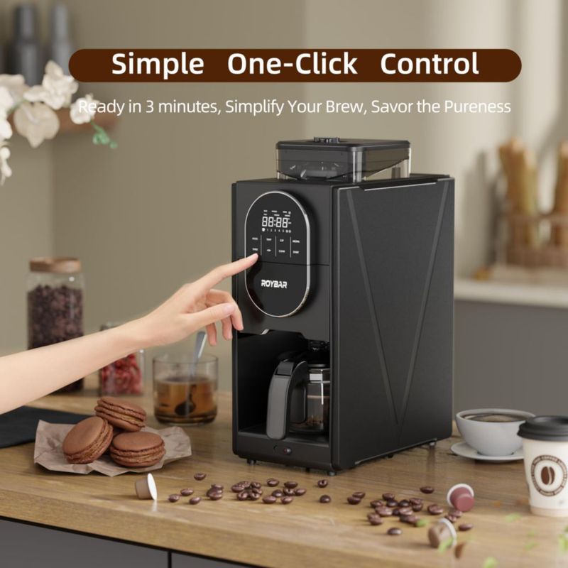 Cafetera programable con molinillo ESaure jarra de 650 ml