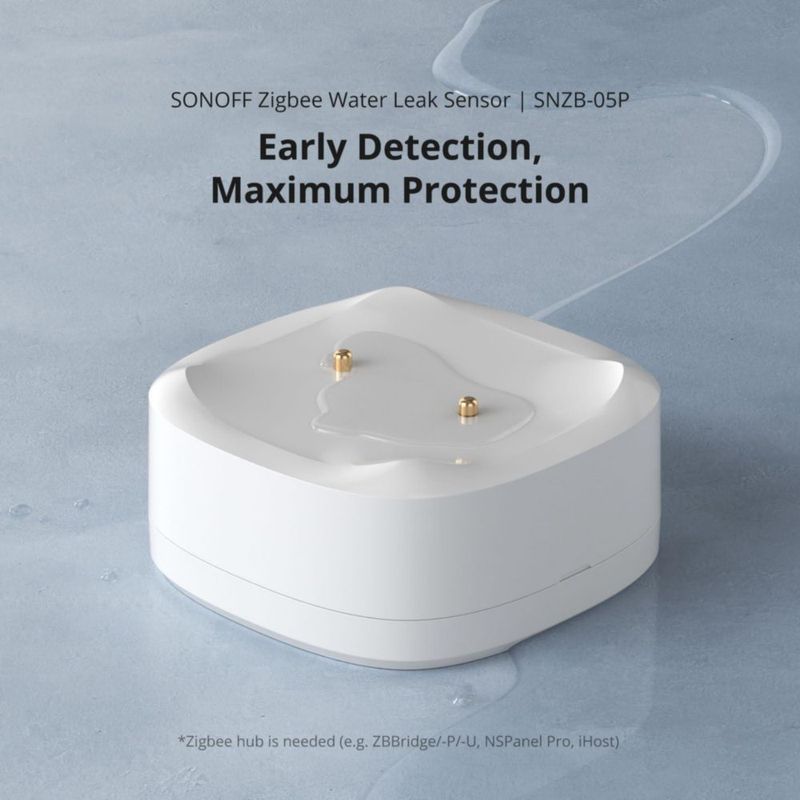 Sensor de fugas de agua SONOFF Zigbee inalámbrico (1 unidad)