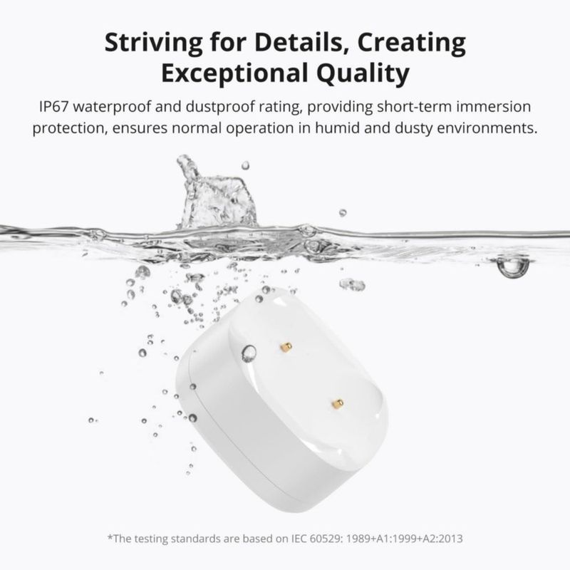 Sensor de fugas de agua SONOFF Zigbee inalámbrico (1 unidad)