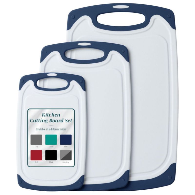 Juego de 3 tablas de cortar HOMWE azul marino sin BPA