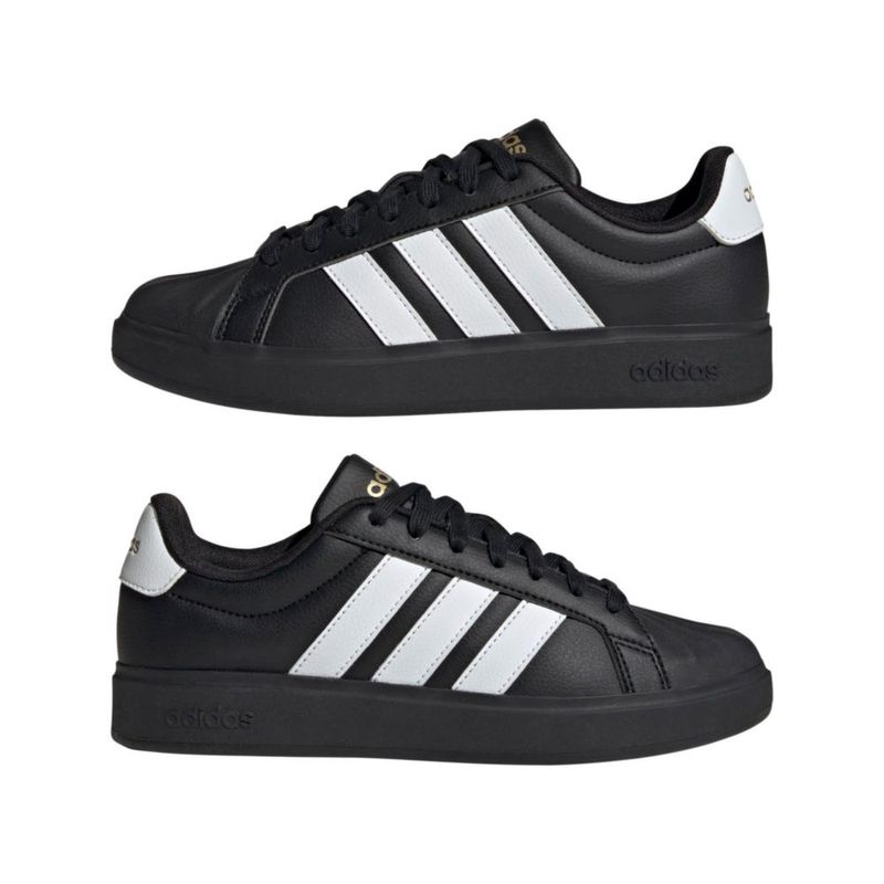 Zapatillas adidas Streetalk para mujer Negro/Blanco/Metalizado dorado Talla 6