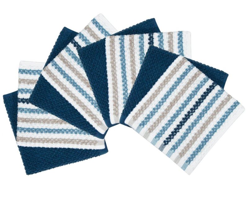 Paños de Cocina Bumble 30 cm Pack de 8 Rayas Azules