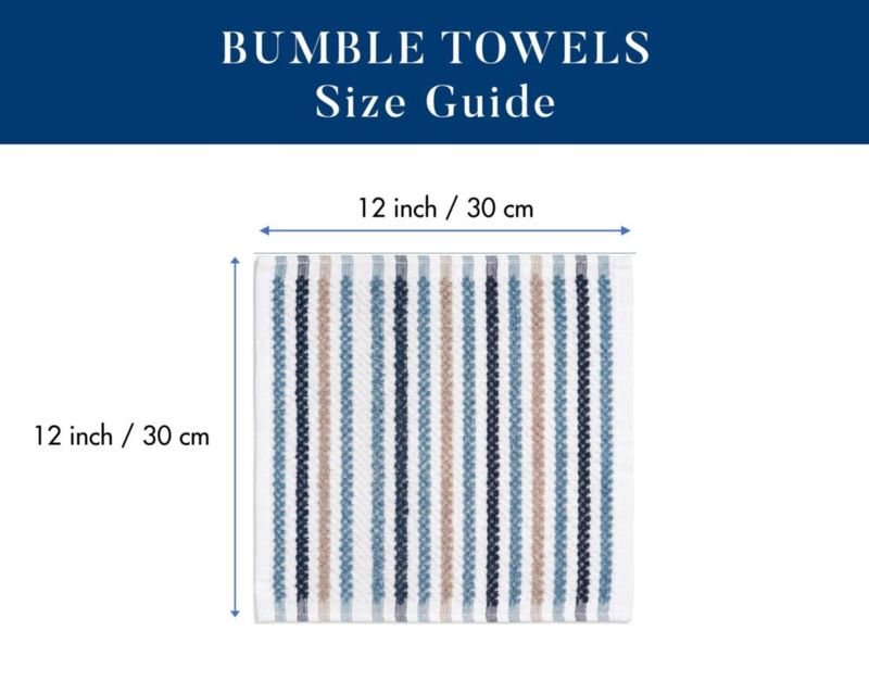 Paños de Cocina Bumble 30 cm Pack de 8 Rayas Azules