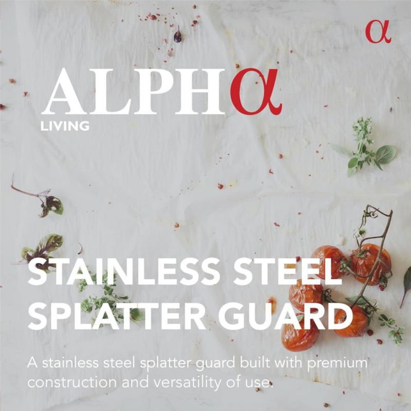 Protector contra salpicaduras ALPHA LIVING 33 cm con mango rojo