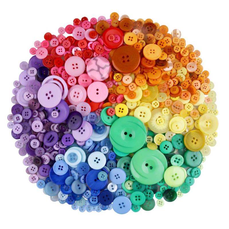 Botones de resina GREENTIME 650 piezas color mixto 304 g