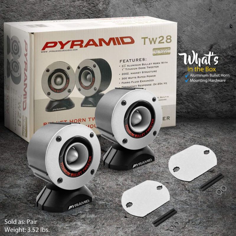 Tweeter Pyramid 300W 4 Ω 2 k‑25 kHz (Par)