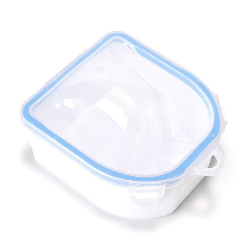 Juego de 2 cuencos para remojo de uñas Rolabling rosa y azul
