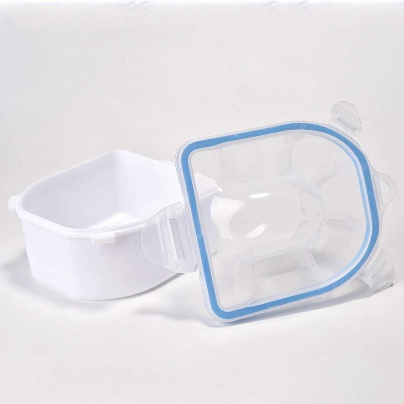 Juego de 2 cuencos para remojo de uñas Rolabling rosa y azul