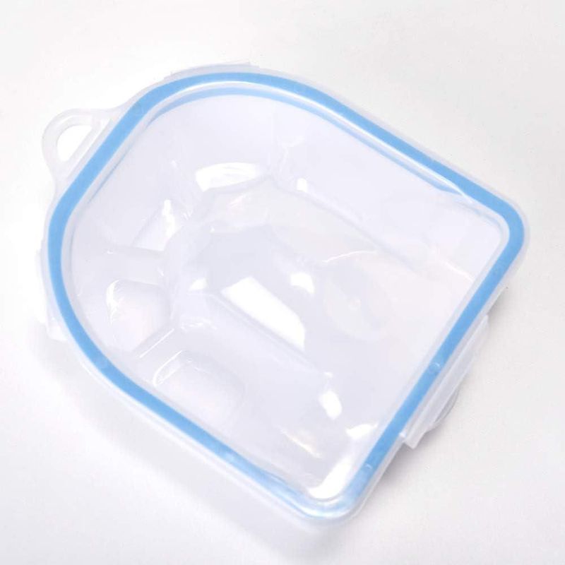 Juego de 2 cuencos para remojo de uñas Rolabling rosa y azul