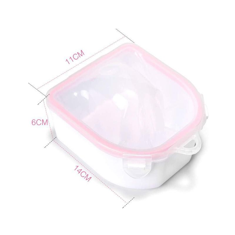 Juego de 2 cuencos para remojo de uñas Rolabling rosa y azul