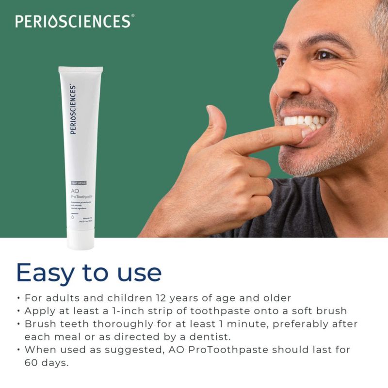 Pasta de dientes PerioSciences AO Pro Natural con nanohidroxiapatita