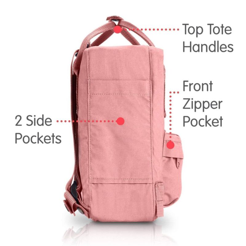 Mochila Fjallraven Kanken Mini para mujer de nailon rosa