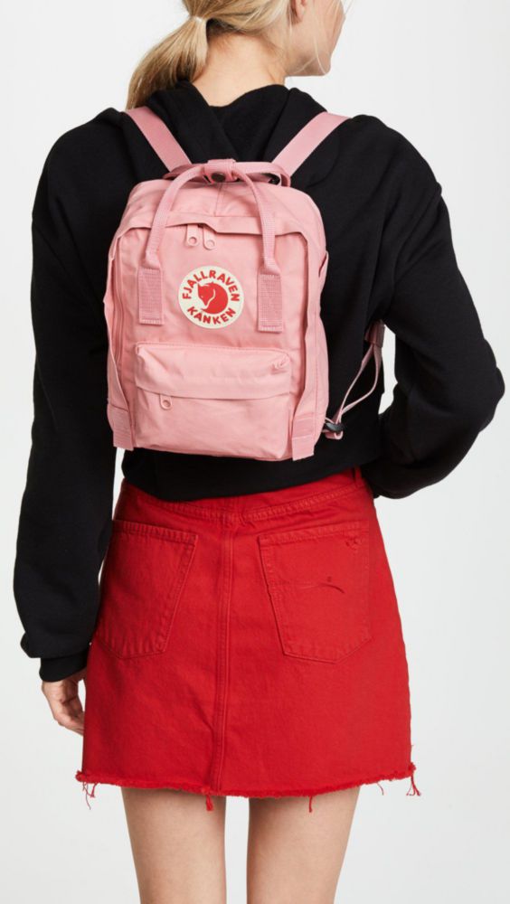 Mochila Fjallraven Kanken Mini para mujer de nailon rosa