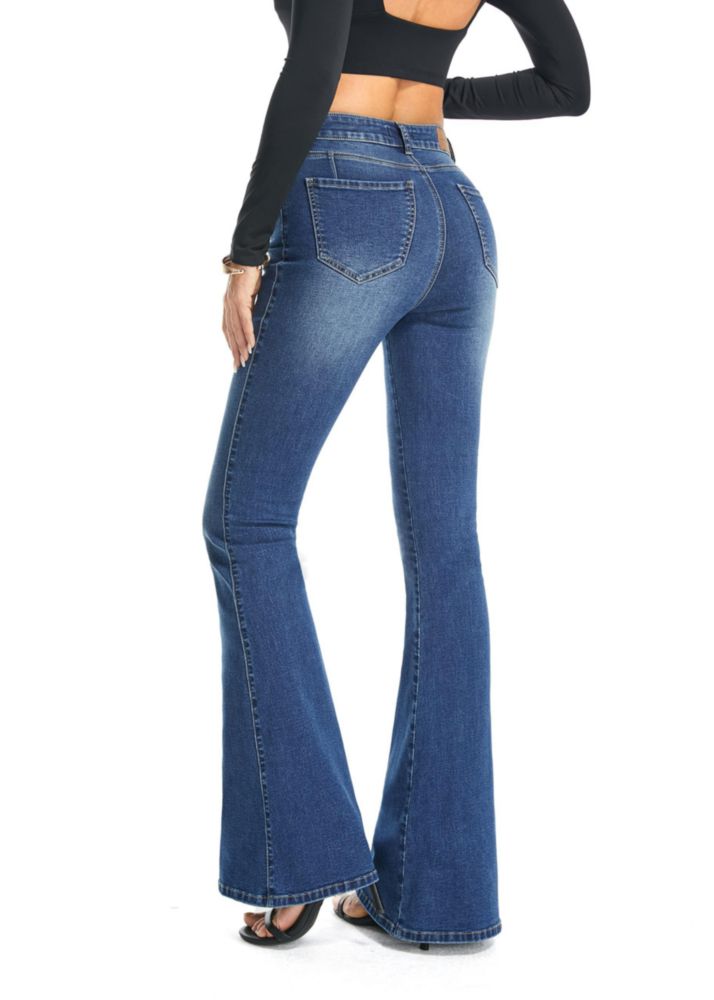 Jeans FLYING BANANA Bootcut Flare Azul 4 (corte corto)
