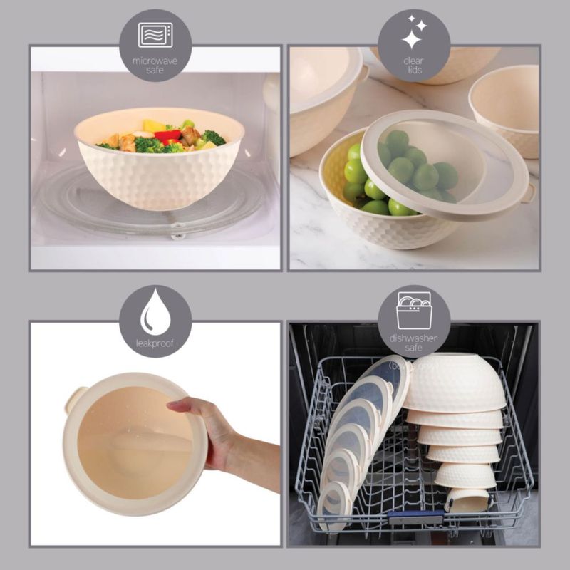 Juego de 12 tazones de mezcla COOK WITH COLOR set apilable de plástico