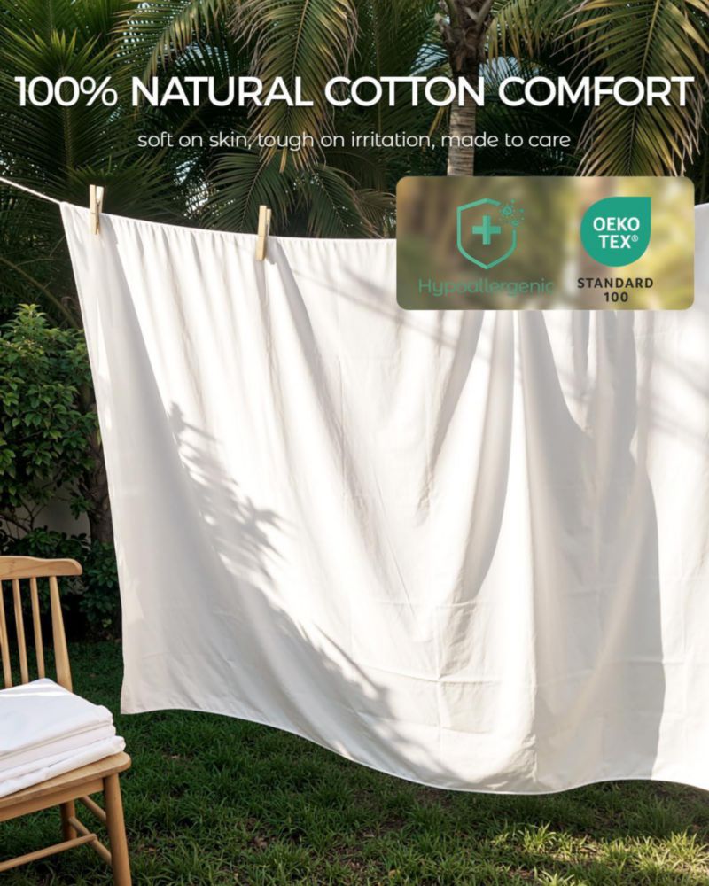 Funda de colchón FAUNNA tamaño completo 191 cm x 137 cm x 30 cm algodón