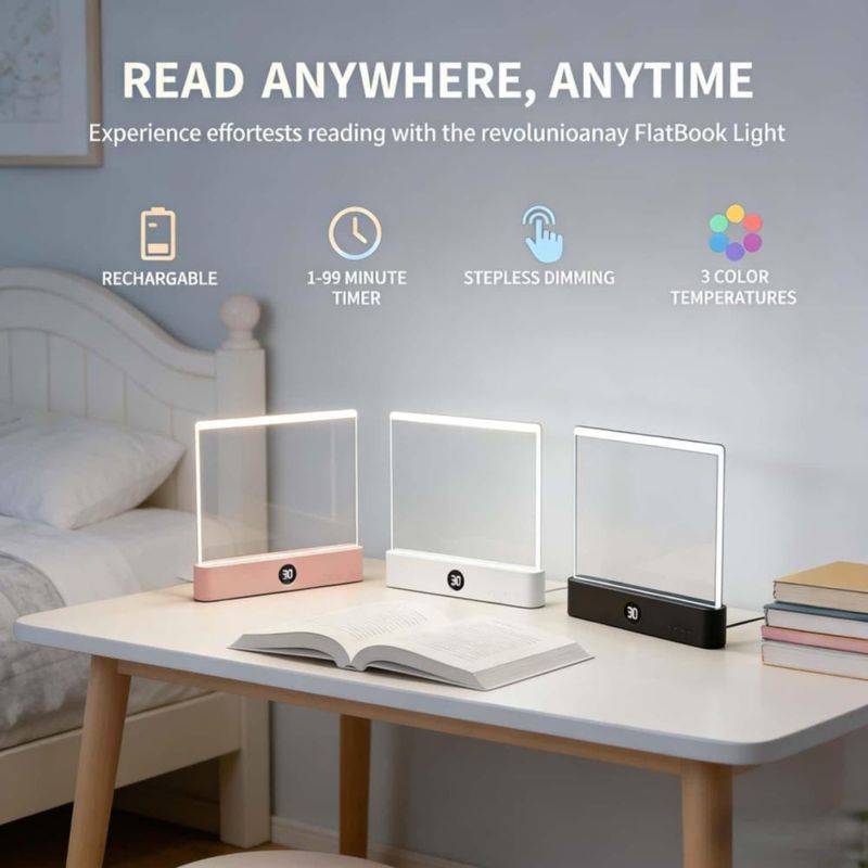 Luz de Libro TWINPAIR Recargable de Página Completa 185 g