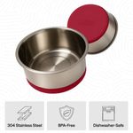 Juego de 2 tazones para perro GORILLA GRIP 19 L rojo